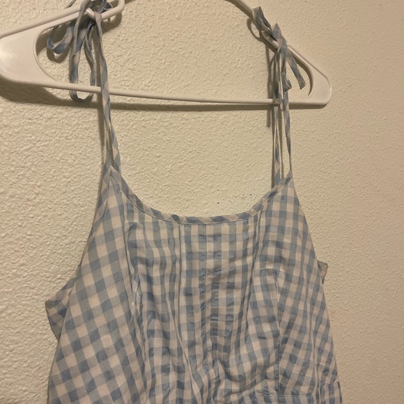 Madewell Gingham Tie-Strap Dress size 8 - Picture 4 of 5